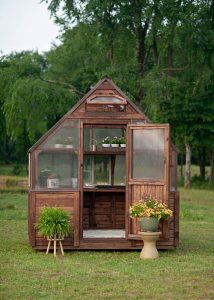 Exterior of an 8x8 Yoderbilt Greenhouse